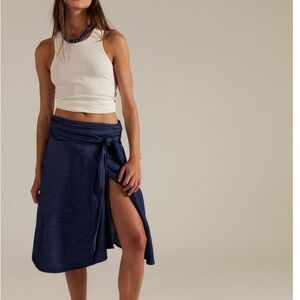 Free People We The Free Endless Nights Denim Convertible Skirt